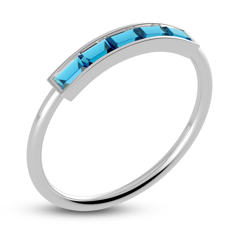 Juliette Maison Natural Blue Zircon Baguette Bar Ring 10K White Gold 7aQu5TOt Juliette Maison Natural Blue Zircon Baguette Bar Ring 10K White Gold 7aQu5TOt