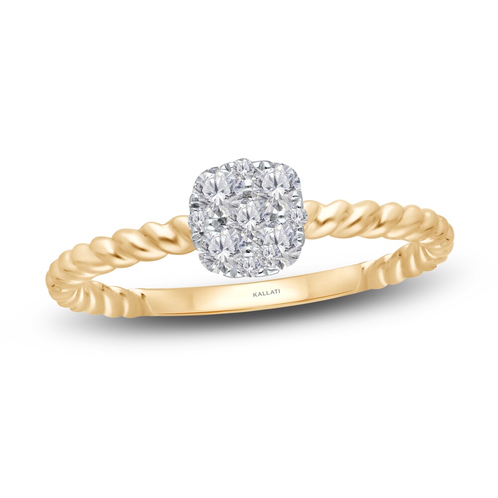 Kallati Diamond Ring 1/3 ct tw Round 14K Yellow Gold 7bHe9PbP Kallati Diamond Ring 1/3 ct tw Round 14K Yellow Gold 7bHe9PbP
