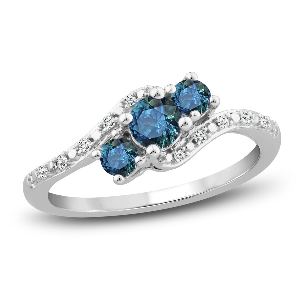 Montana Blue Natural Sapphire Ring 1/6 ct tw Diamonds 10K White Gold 7cIGkWcA Montana Blue Natural Sapphire Ring 1/6 ct tw Diamonds 10K White Gold 7cIGkWcA