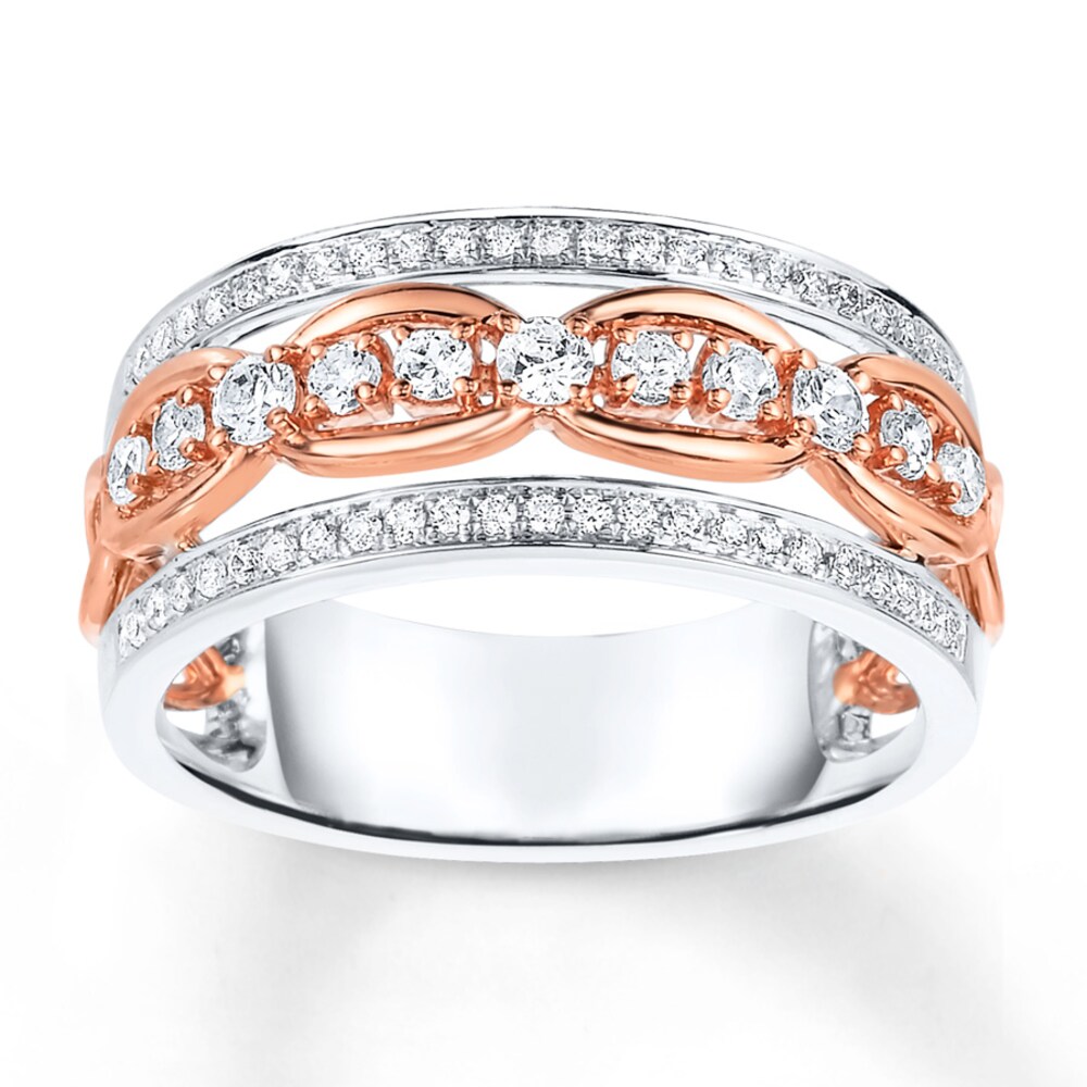 Diamond Ring 3/8 ct tw Round-cut 14K Two-Tone Gold 7oiOcn8P Diamond Ring 3/8 ct tw Round-cut 14K Two-Tone Gold 7oiOcn8P