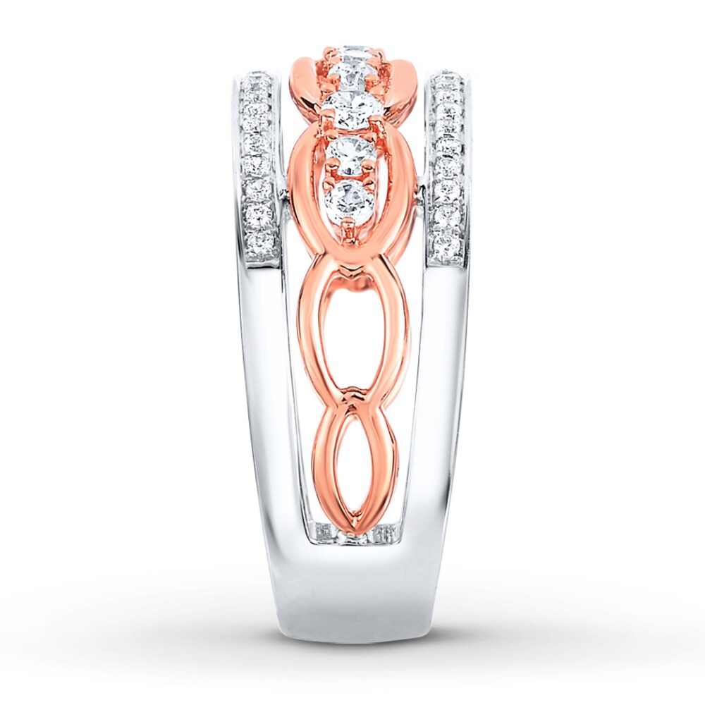 Diamond Ring 3/8 ct tw Round-cut 14K Two-Tone Gold 7oiOcn8P Diamond Ring 3/8 ct tw Round-cut 14K Two-Tone Gold 7oiOcn8P