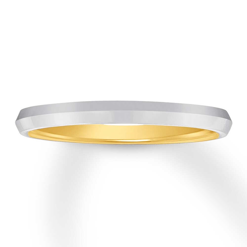 Wedding Band 14K Two-Tone Gold 2mm 7tkwxwdv Wedding Band 14K Two-Tone Gold 2mm 7tkwxwdv