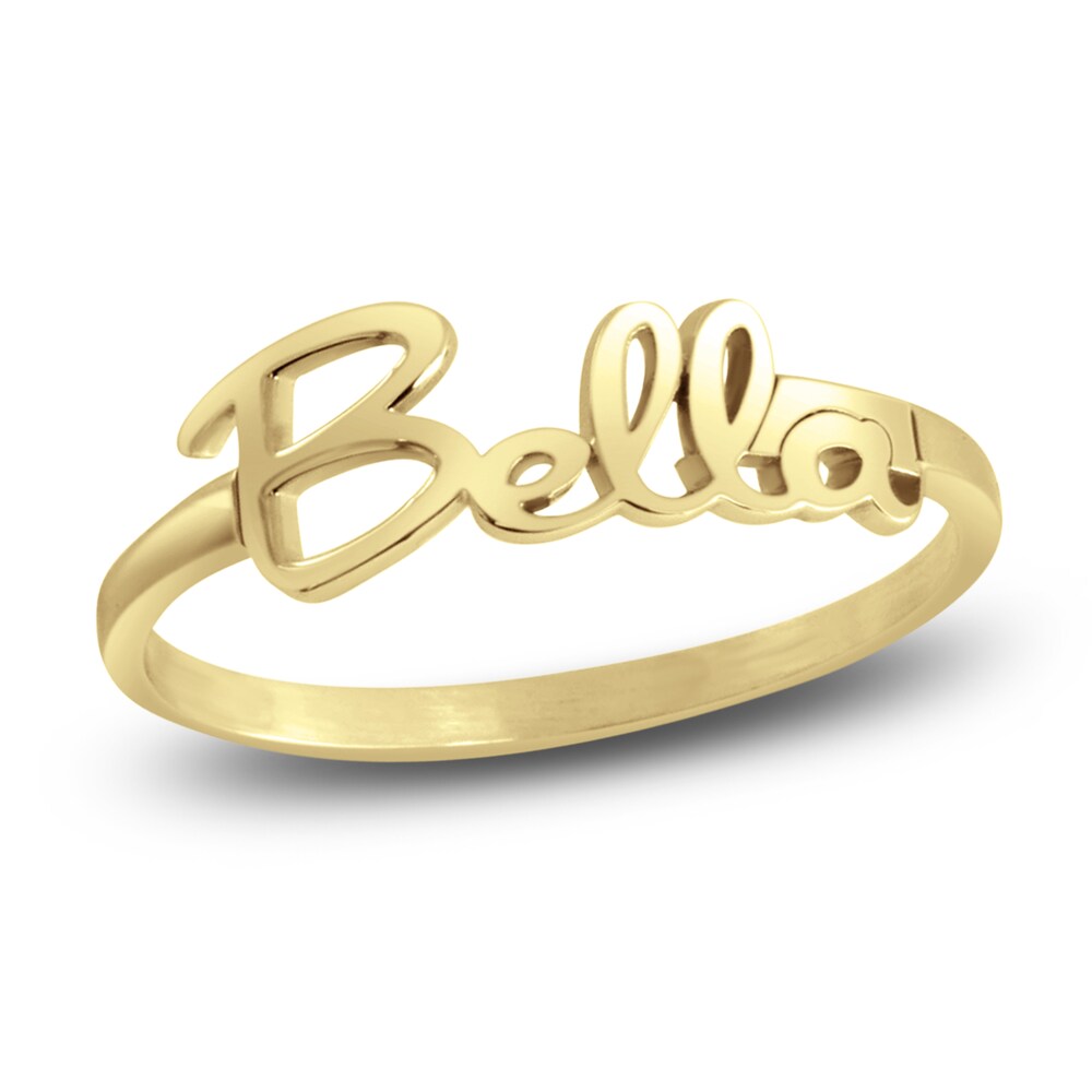 High-Polish Personalized Name Ring 14K Yellow Gold 7w7T3r9Z High-Polish Personalized Name Ring 14K Yellow Gold 7w7T3r9Z