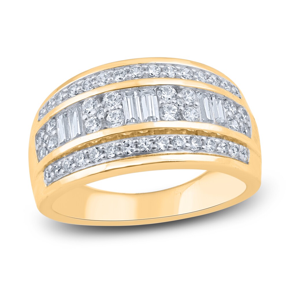Diamond Anniversary Band 1 ct tw Round/Baguette 14K Yellow Gold 7ymj8qp8 Diamond Anniversary Band 1 ct tw Round/Baguette 14K Yellow Gold 7ymj8qp8