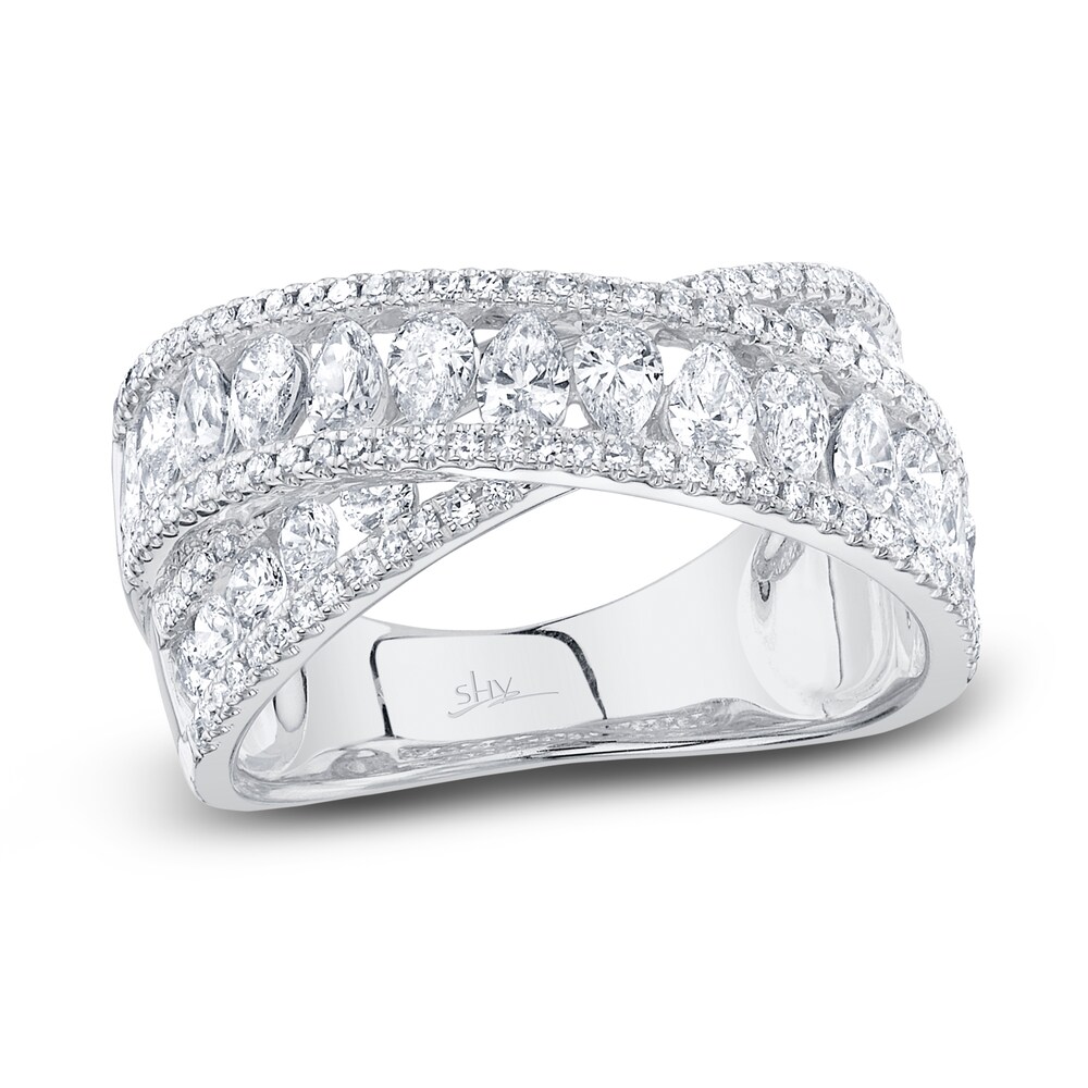 Shy Creation Diamond Ring 1-1/2 ct tw Round/Pear 14K White Gold SC55023220 89PiJonE Shy Creation Diamond Ring 1-1/2 ct tw Round/Pear 14K White Gold SC55023220 89PiJonE
