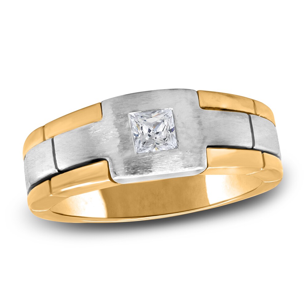 Men's Diamond Anniversary Ring 1/3 ct tw Princess 14K Two-Tone Gold 8I5Ubf4C Men's Diamond Anniversary Ring 1/3 ct tw Princess 14K Two-Tone Gold 8I5Ubf4C