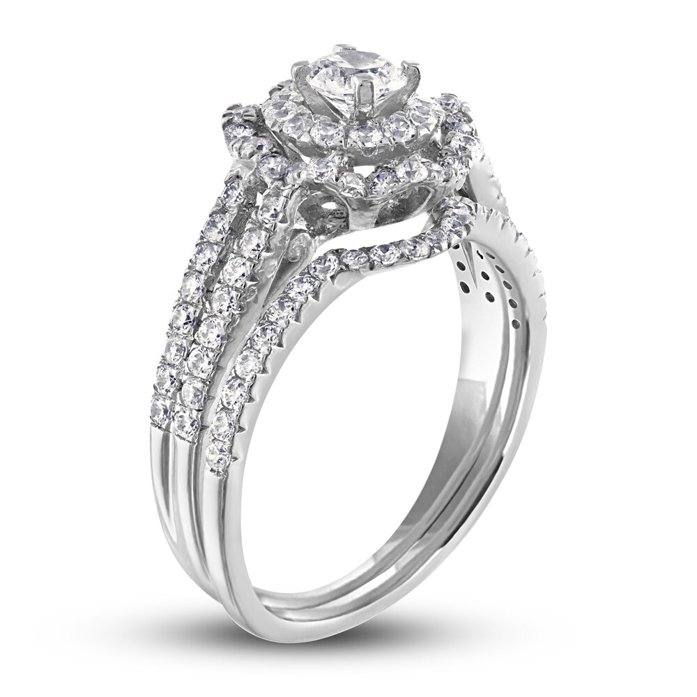 Diamond Bridal Set 1 ct tw Round 14K White Gold 8KnUlpUt Diamond Bridal Set 1 ct tw Round 14K White Gold 8KnUlpUt