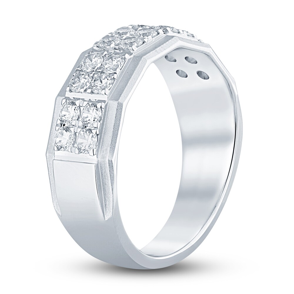 Men\'s Diamond Ring 1 ct tw Round 14K White Gold 8MDjxbay