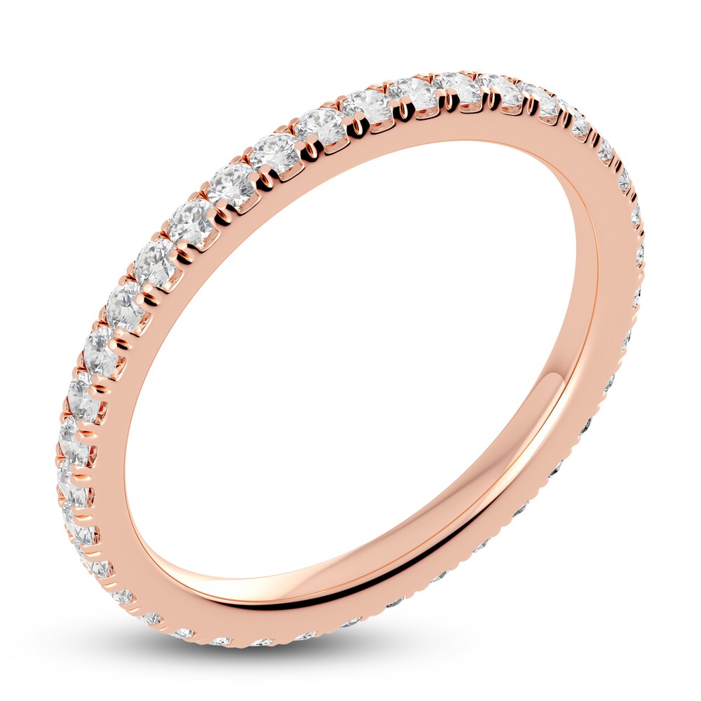 Juliette Maison Natural White Sapphire Eternity Ring 10K Rose Gold 8MV219Rs Juliette Maison Natural White Sapphire Eternity Ring 10K Rose Gold 8MV219Rs