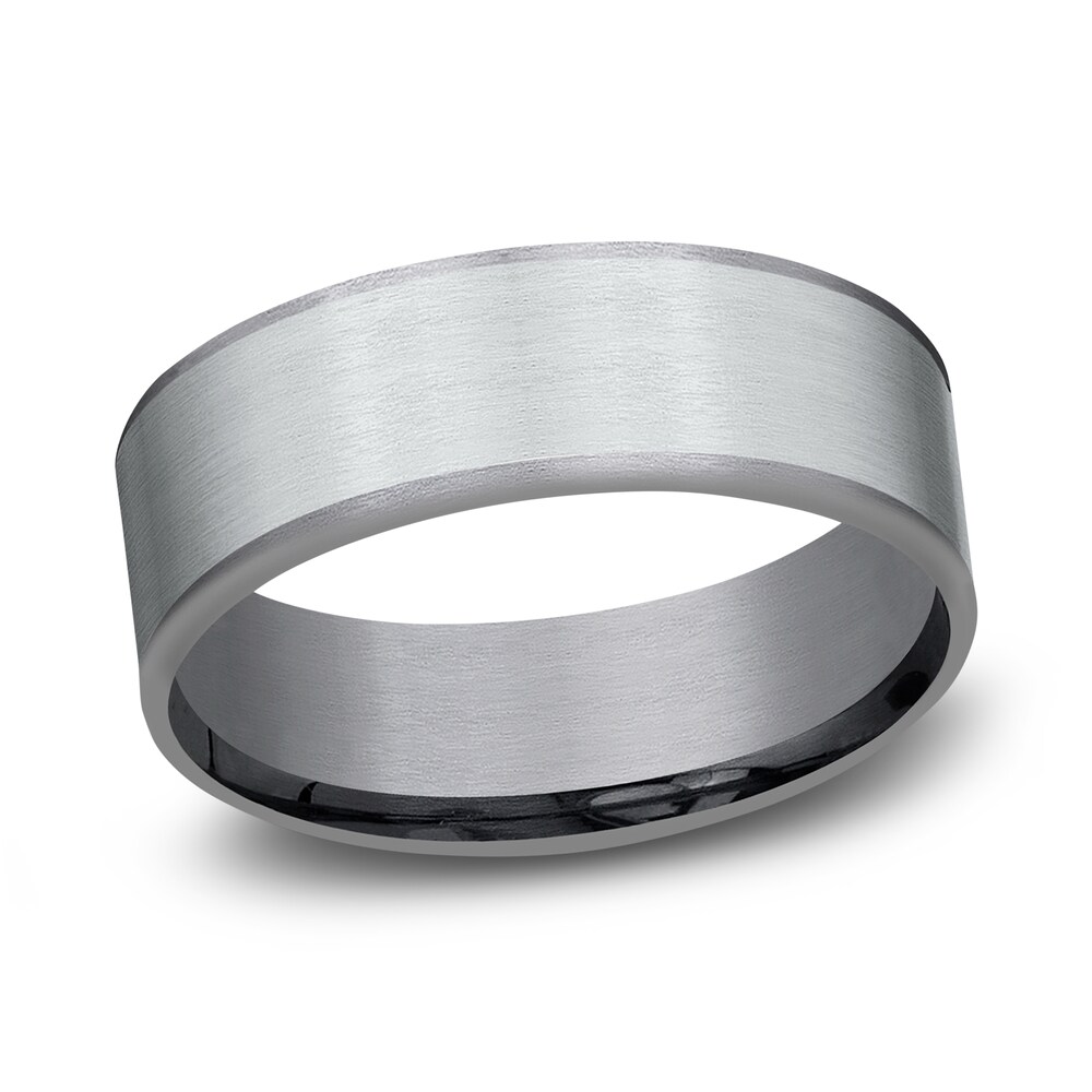 Men's Wedding Band Tantalum/14K White Gold 8.0mm 8Pqxtbbb Men's Wedding Band Tantalum/14K White Gold 8.0mm 8Pqxtbbb