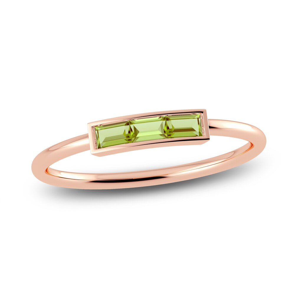 Juliette Maison Natural Peridot Baguette Bar Ring 10K Rose Gold 8g5uNbna Juliette Maison Natural Peridot Baguette Bar Ring 10K Rose Gold 8g5uNbna