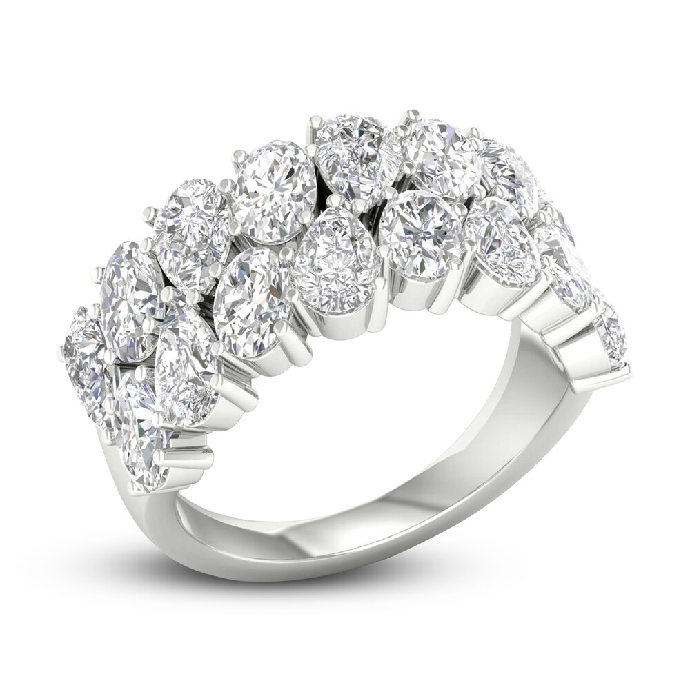 Lab-Created Diamond Ring 4 ct tw Pear/Oval 14K White Gold 8iIKXzxj Lab-Created Diamond Ring 4 ct tw Pear/Oval 14K White Gold 8iIKXzxj