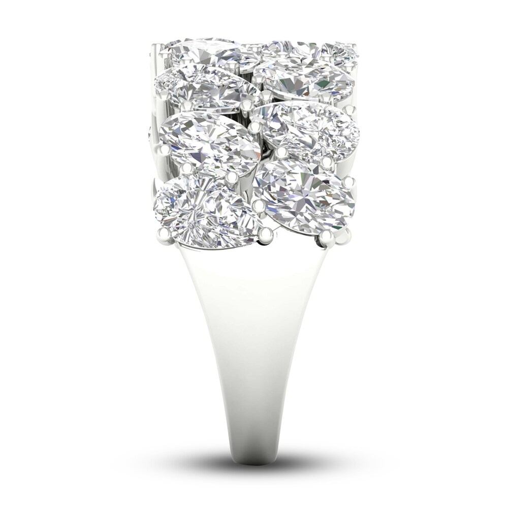 Lab-Created Diamond Ring 4 ct tw Pear/Oval 14K White Gold 8iIKXzxj Lab-Created Diamond Ring 4 ct tw Pear/Oval 14K White Gold 8iIKXzxj