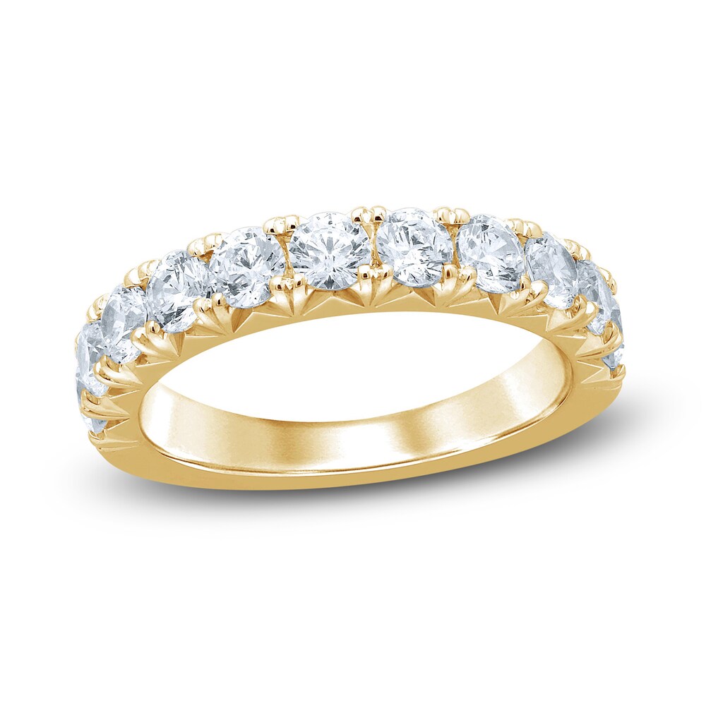 French Pave Diamond Wedding Band 1-1/2 ct tw Round 14K Yellow Gold 8nB9p0Ch French Pave Diamond Wedding Band 1-1/2 ct tw Round 14K Yellow Gold 8nB9p0Ch