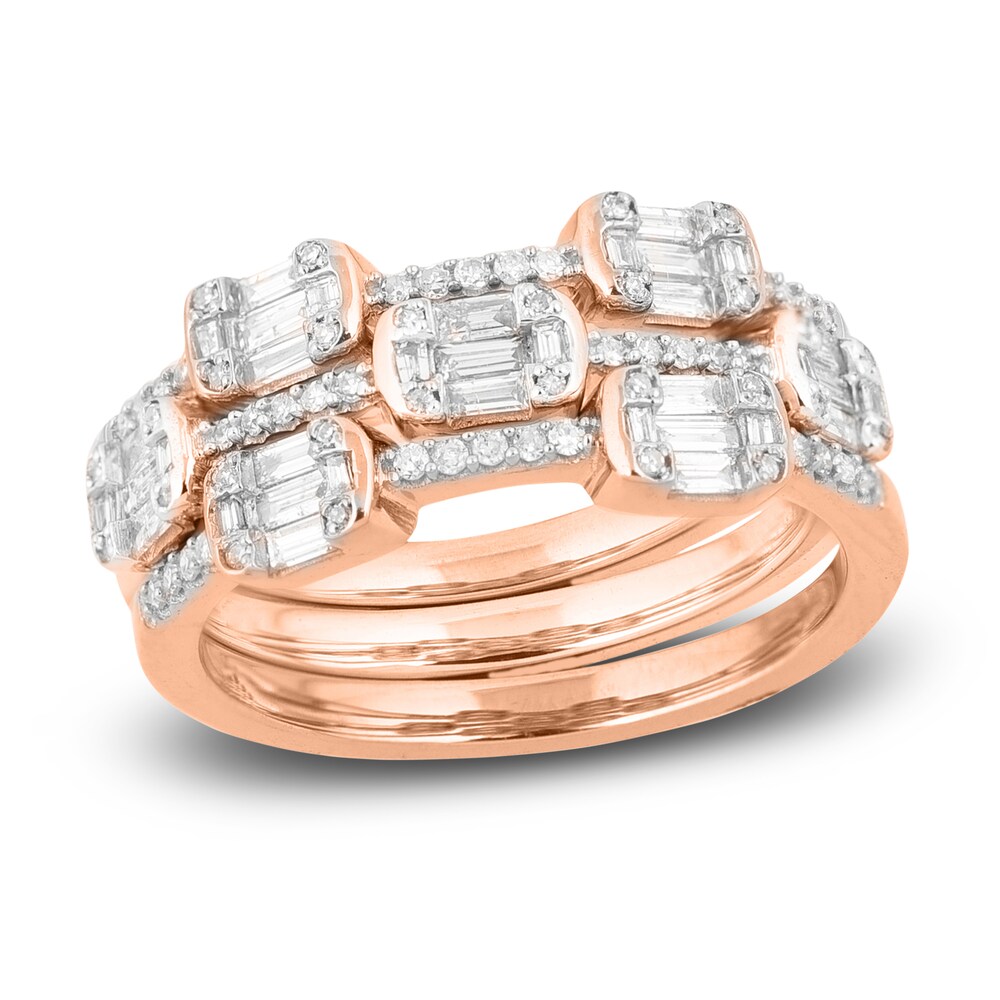 Diamond Stackable Anniversary Band 1/2 ct tw Round/Baguette 14K Rose Gold 8nrxlUnH Diamond Stackable Anniversary Band 1/2 ct tw Round/Baguette 14K Rose Gold 8nrxlUnH