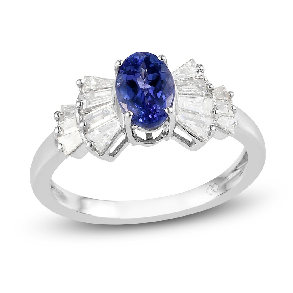 Natural Tanzanite Ring 3/8 ct tw Diamonds 14K White Gold 8ocjgZVm Natural Tanzanite Ring 3/8 ct tw Diamonds 14K White Gold 8ocjgZVm