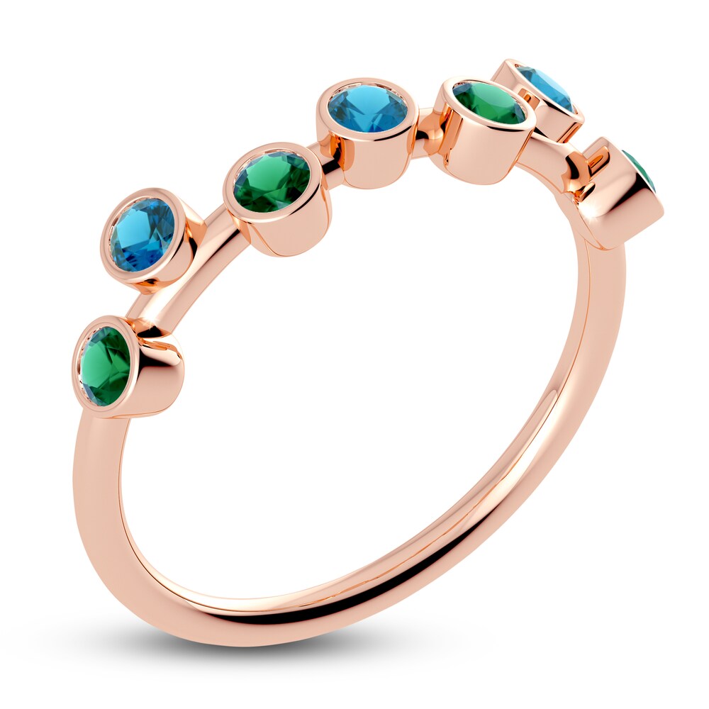 Juliette Maison Natural Blue Zircon & Natural Emerald Ring 10K Rose Gold 8vqR2dwX Juliette Maison Natural Blue Zircon & Natural Emerald Ring 10K Rose Gold 8vqR2dwX