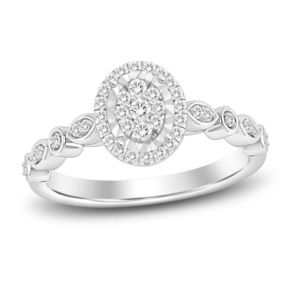 Diamond Ring 1/5 ct tw Round 10K White Gold 95klWEUa Diamond Ring 1/5 ct tw Round 10K White Gold 95klWEUa