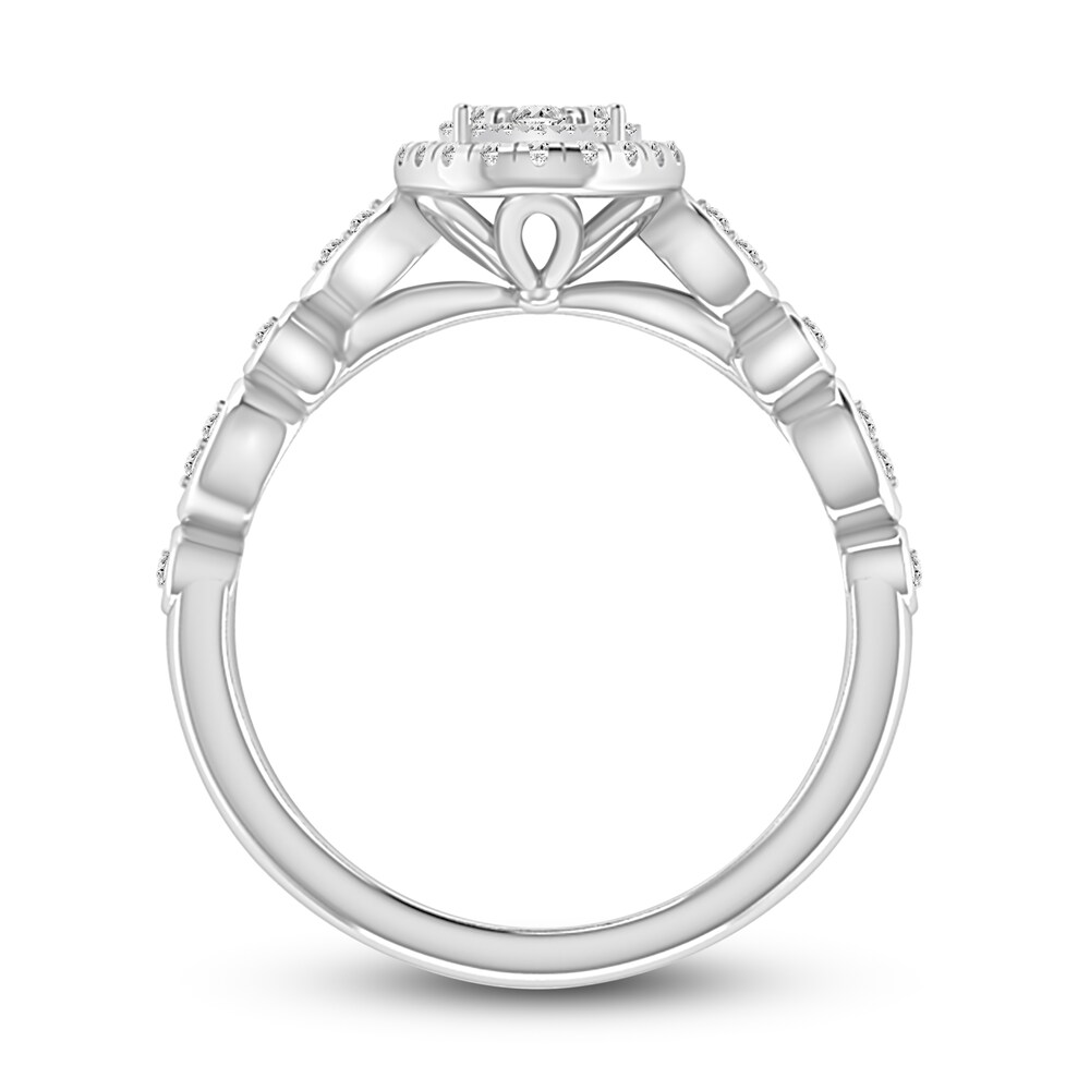 Diamond Ring 1/5 ct tw Round 10K White Gold 95klWEUa Diamond Ring 1/5 ct tw Round 10K White Gold 95klWEUa