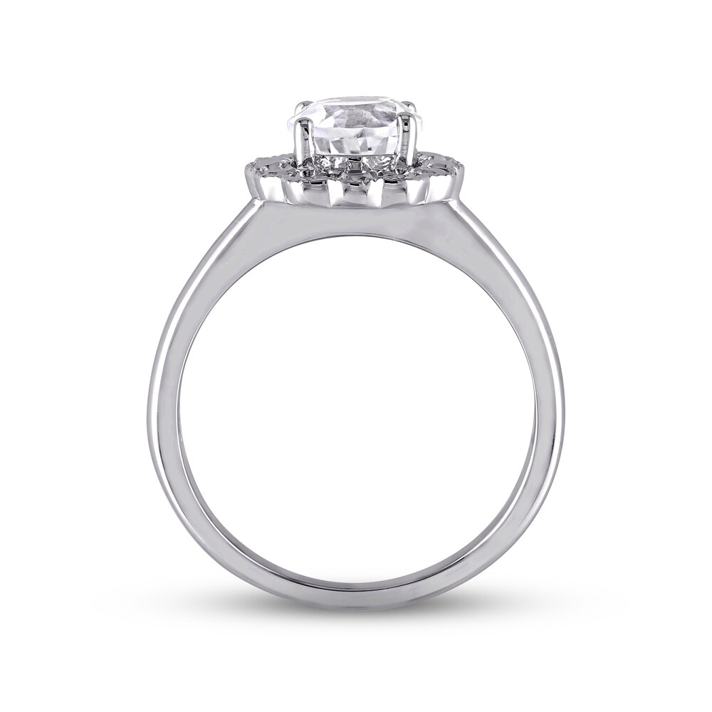 Natural White Topaz Flower Ring 10K White Gold 98SnNq7Q Natural White Topaz Flower Ring 10K White Gold 98SnNq7Q