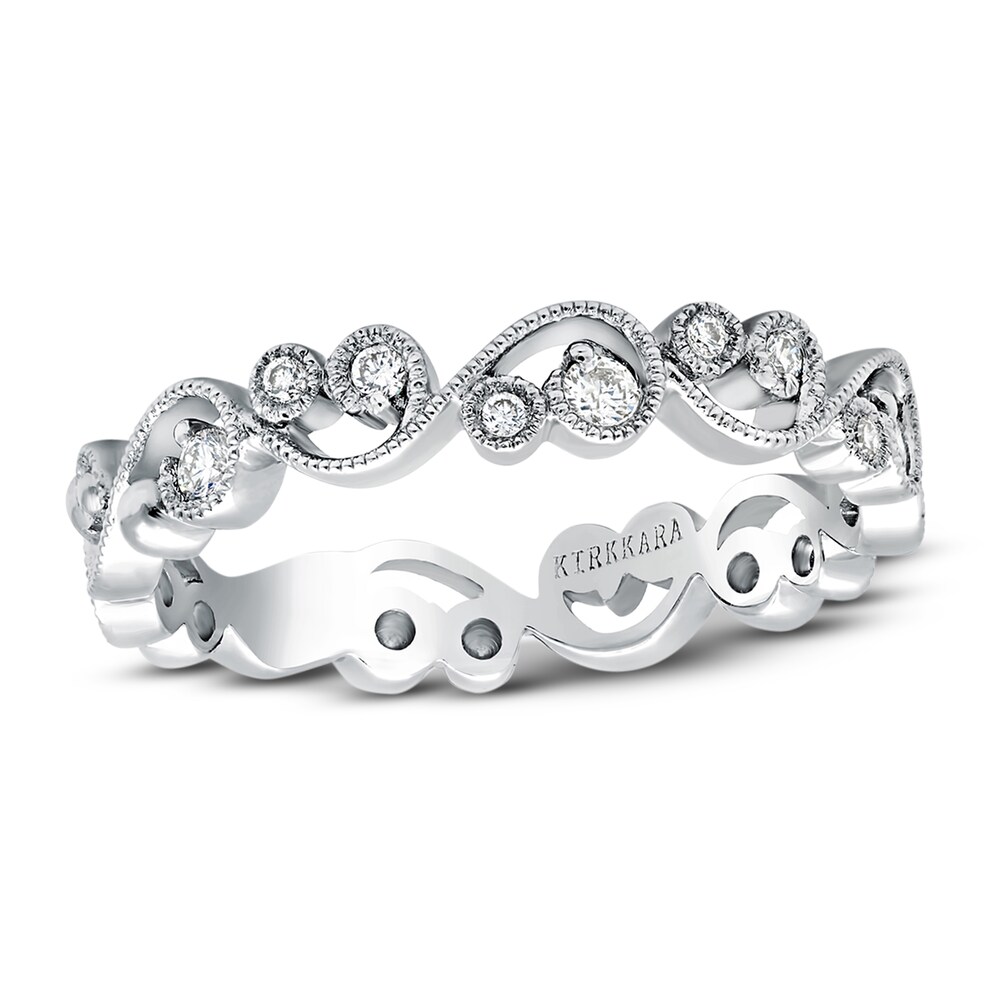 Kirk Kara Diamond Lace Wedding Band 1/8 ct tw Round 14K White Gold 992aseyz Kirk Kara Diamond Lace Wedding Band 1/8 ct tw Round 14K White Gold 992aseyz
