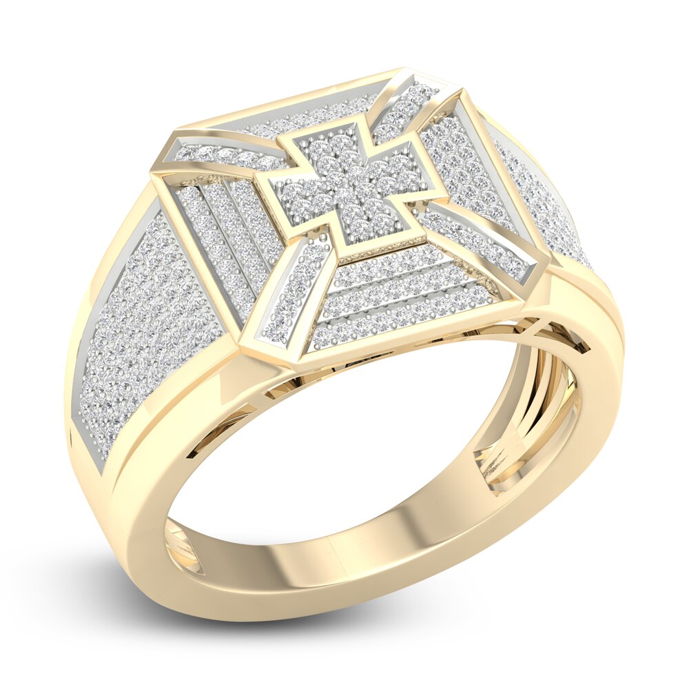 Men\'s Diamond Ring 5/8 ct tw Round 14K Yellow Gold 9AgqqTir Men\'s Diamond Ring 5/8 ct tw Round 14K Yellow Gold 9AgqqTir