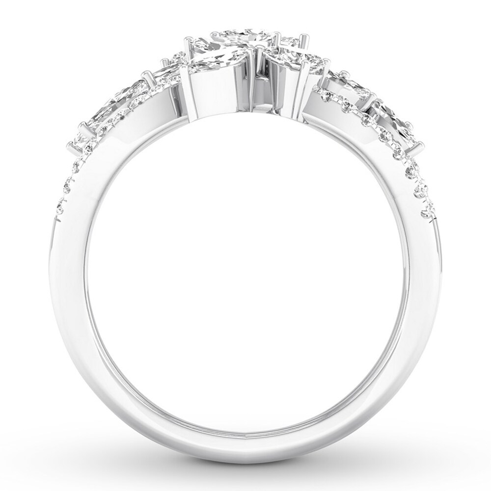 Diamond Ring 1-1/4 carats tw Round/Marquise/Pear-shaped 14K White Gold 9CoPgjPN Diamond Ring 1-1/4 carats tw Round/Marquise/Pear-shaped 14K White Gold 9CoPgjPN