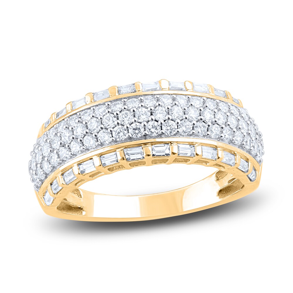 Diamond Anniversary Band 1 ct tw Round/Baguette 14K Yellow Gold 9D01QLGT Diamond Anniversary Band 1 ct tw Round/Baguette 14K Yellow Gold 9D01QLGT