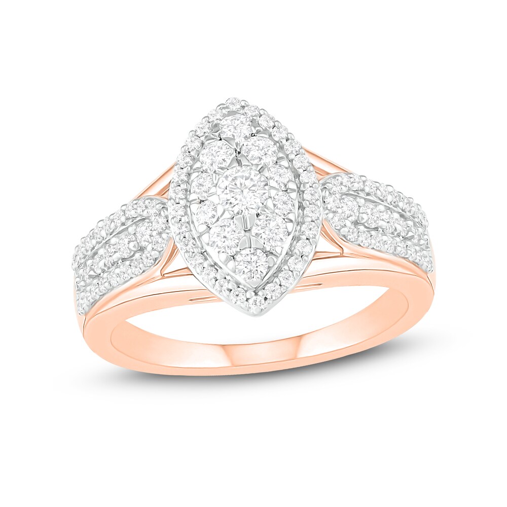 Diamond Ring 3/4 ct tw Round 14K Rose Gold 9Ih0rkr3 Diamond Ring 3/4 ct tw Round 14K Rose Gold 9Ih0rkr3