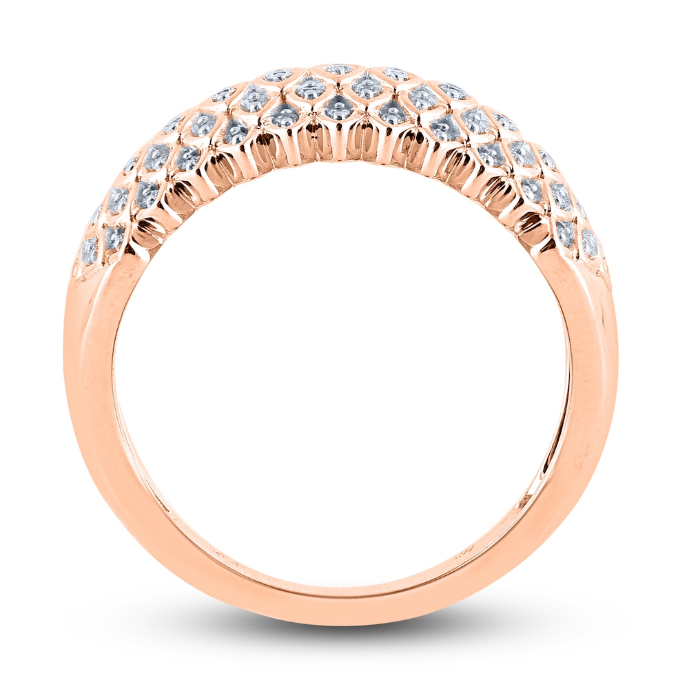 Diamond Multi-Row Anniversary Band 1/4 ct tw Round 14K Rose Gold 9JnZ9hSd Diamond Multi-Row Anniversary Band 1/4 ct tw Round 14K Rose Gold 9JnZ9hSd