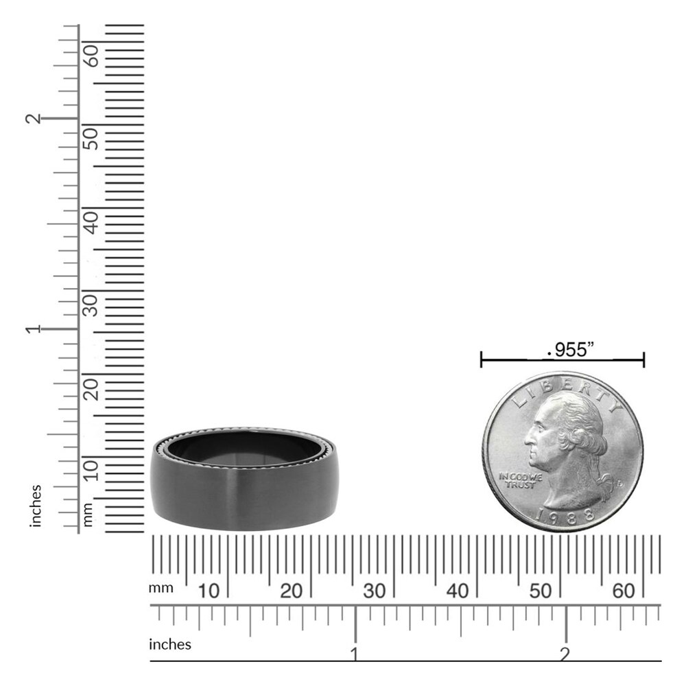 Men\'s Brushed Wedding Band Black Zirconium 8.0mm 9KiIKKag Men\'s Brushed Wedding Band Black Zirconium 8.0mm 9KiIKKag