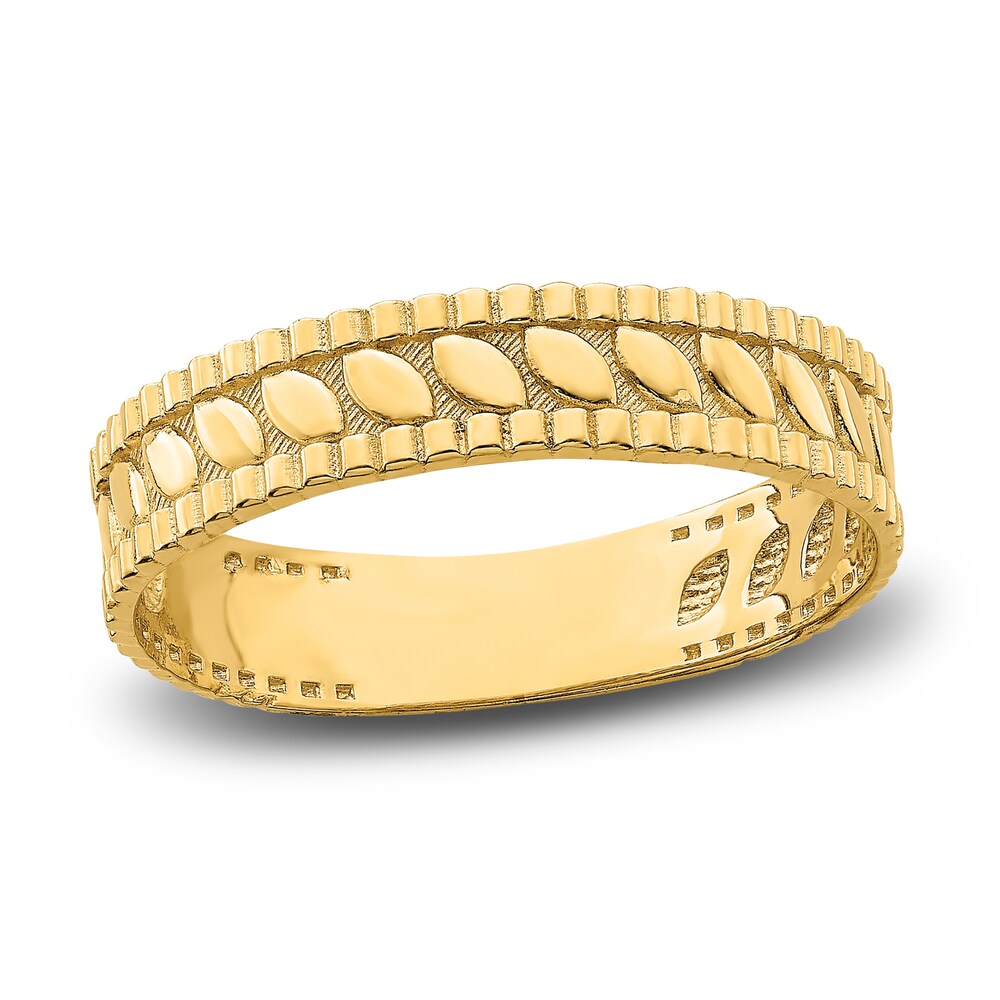 Engraved Leaf Ring 14K Yellow Gold 9PaNV1nc Engraved Leaf Ring 14K Yellow Gold 9PaNV1nc