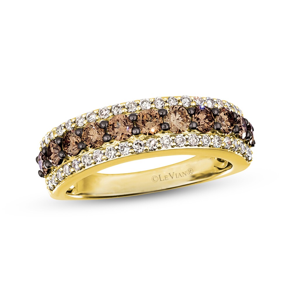 Le Vian Chocolate Diamond Ring 1-1/3 ct tw Round 14K Honey Gold 9QkocVpr