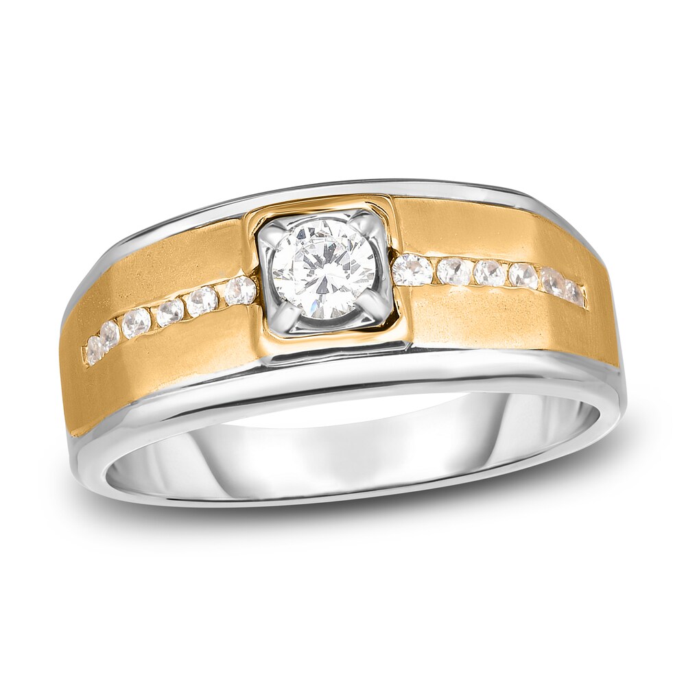 Men's Diamond Anniversary Ring 1/2 ct tw Round 14K Two-Tone Gold 9VljPcwa Men's Diamond Anniversary Ring 1/2 ct tw Round 14K Two-Tone Gold 9VljPcwa
