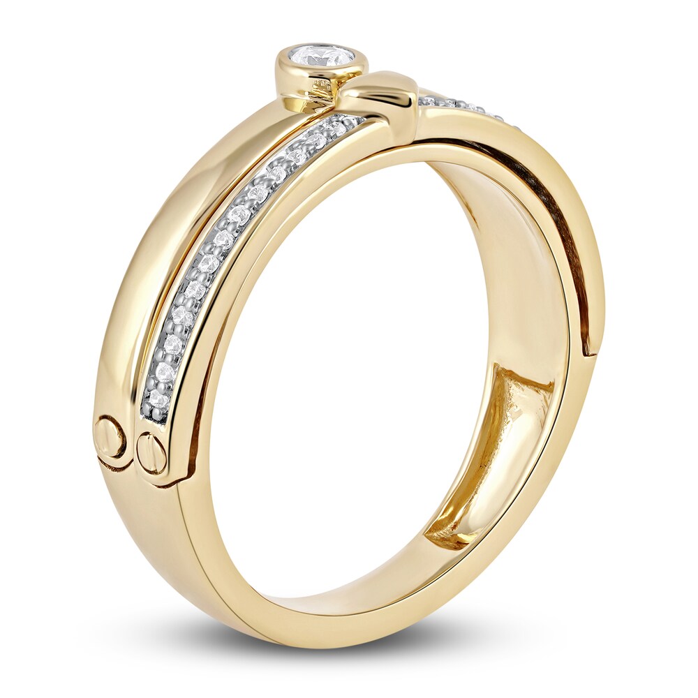 Diamond Promise Ring 1/8 ct tw Round 14K Yellow Gold 9W2xM9nn Diamond Promise Ring 1/8 ct tw Round 14K Yellow Gold 9W2xM9nn