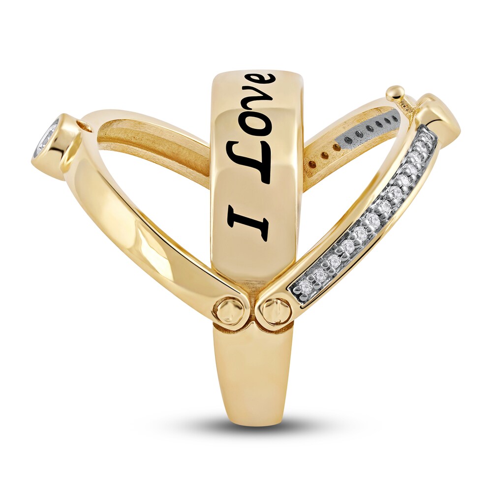 Diamond Promise Ring 1/8 ct tw Round 14K Yellow Gold 9W2xM9nn Diamond Promise Ring 1/8 ct tw Round 14K Yellow Gold 9W2xM9nn