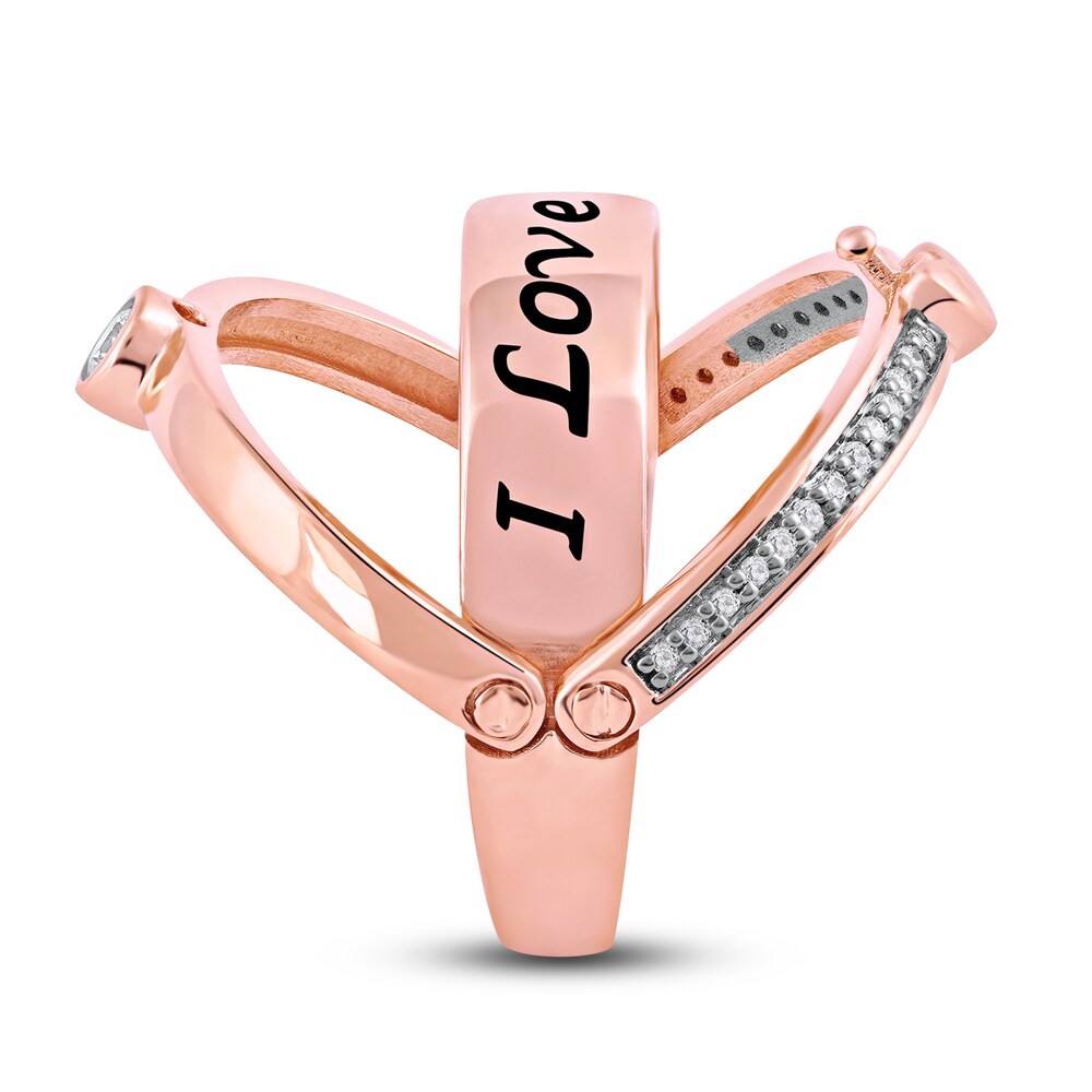 Diamond Promise Ring 1/8 ct tw Round 14K Rose Gold 9XjS4l0H Diamond Promise Ring 1/8 ct tw Round 14K Rose Gold 9XjS4l0H