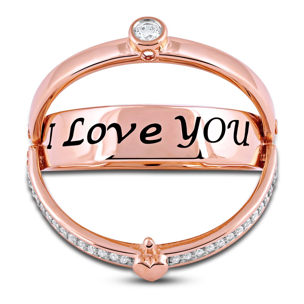 Diamond Promise Ring 1/8 ct tw Round 14K Rose Gold 9XjS4l0H Diamond Promise Ring 1/8 ct tw Round 14K Rose Gold 9XjS4l0H