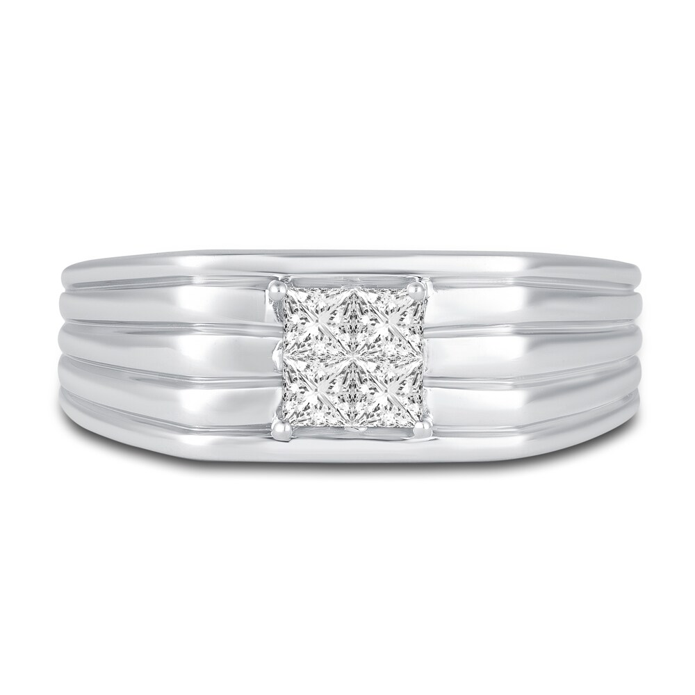 Men\'s Diamond Wedding Band 1/2 ct tw Princess-cut 14K White Gold 9Yi5dGez Men\'s Diamond Wedding Band 1/2 ct tw Princess-cut 14K White Gold 9Yi5dGez