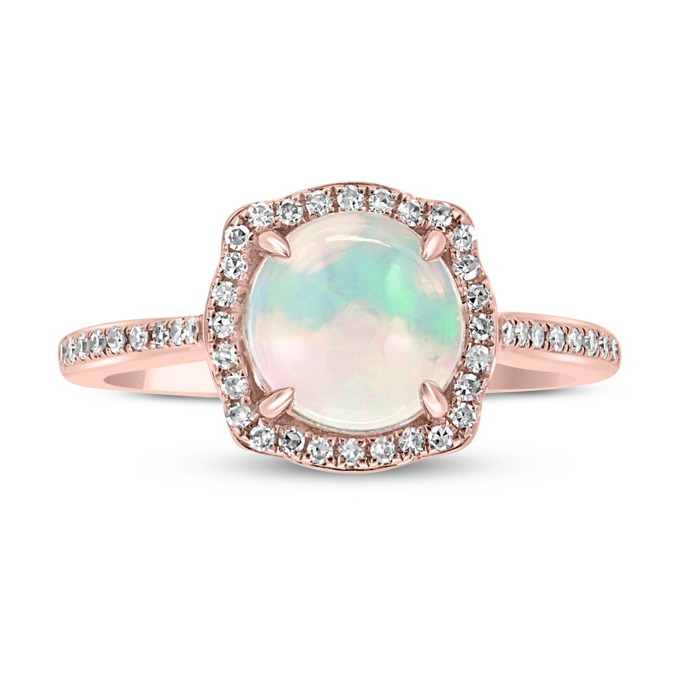Effy Natural Opal Ring 1/6 ct tw Diamonds 14K Rose Gold 9akuMVg0 Effy Natural Opal Ring 1/6 ct tw Diamonds 14K Rose Gold 9akuMVg0