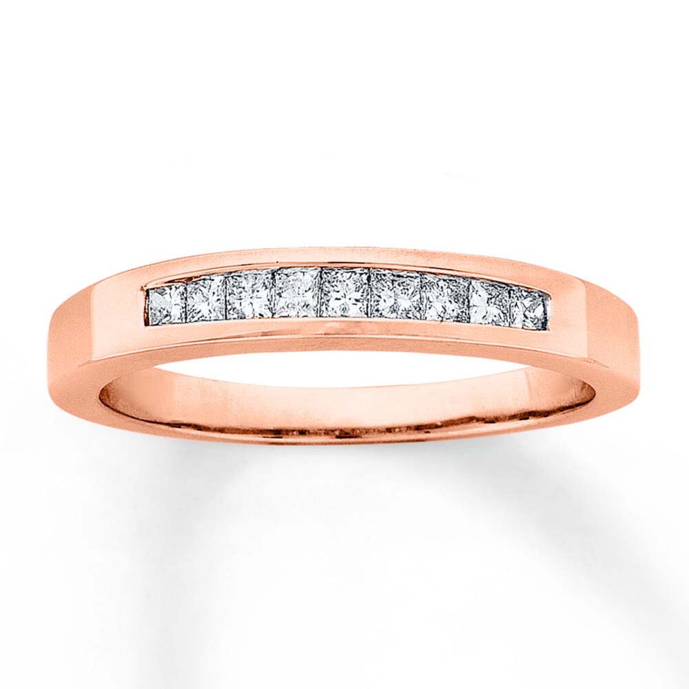 Diamond Anniversary Band 1/4 ct tw Princess-cut 14K Rose Gold 9asND9Rs Diamond Anniversary Band 1/4 ct tw Princess-cut 14K Rose Gold 9asND9Rs