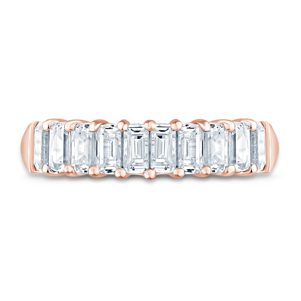 Pnina Tornai Lab-Created Diamond Anniversary Band 2 ct tw Emerald 14K Rose Gold 9eKa5Trb