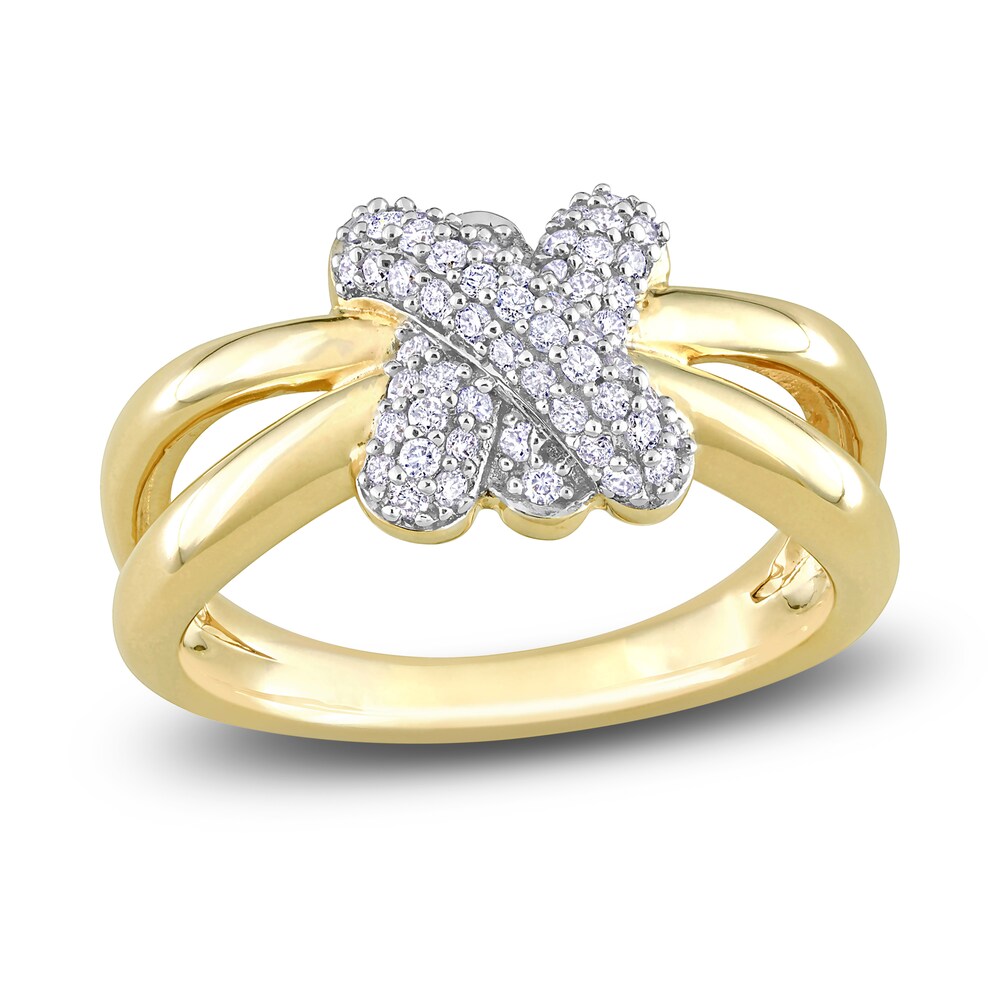 Diamond Y-Knot Ring 1/4 ct tw Round 14K Yellow Gold 9oCxVeZv Diamond Y-Knot Ring 1/4 ct tw Round 14K Yellow Gold 9oCxVeZv