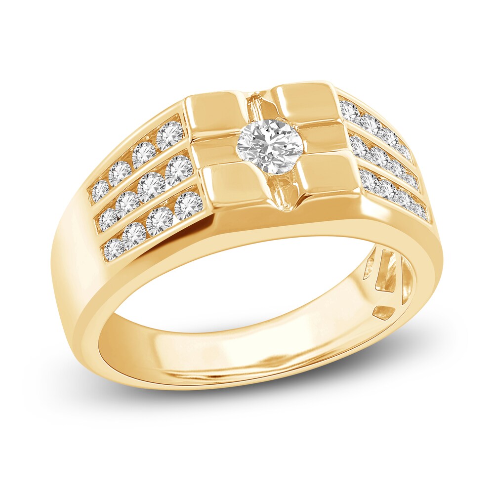Men\'s Diamond Ring 1 ct tw Round 14K Yellow Gold 9pCQxvBH Men\'s Diamond Ring 1 ct tw Round 14K Yellow Gold 9pCQxvBH