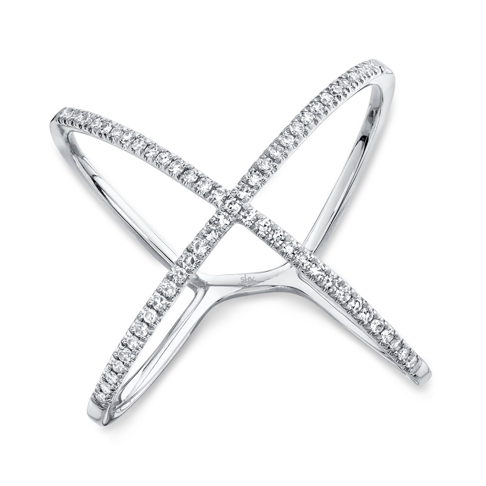 Shy Creation Diamond Ring 1/8 ct tw Round 14K White Gold SC22003512 9pyDzVVI