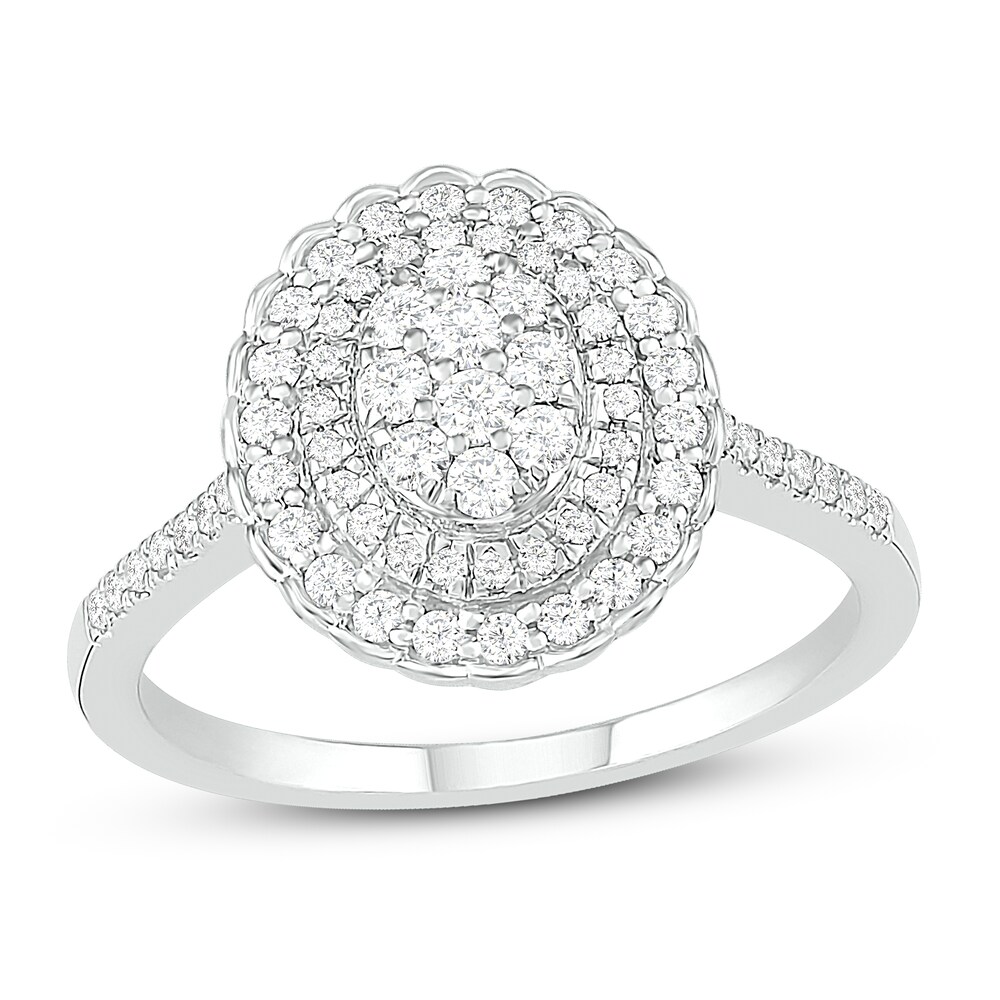 Diamond Ring 1/2 ct tw Round 14K White Gold 9qxVtj1v Diamond Ring 1/2 ct tw Round 14K White Gold 9qxVtj1v