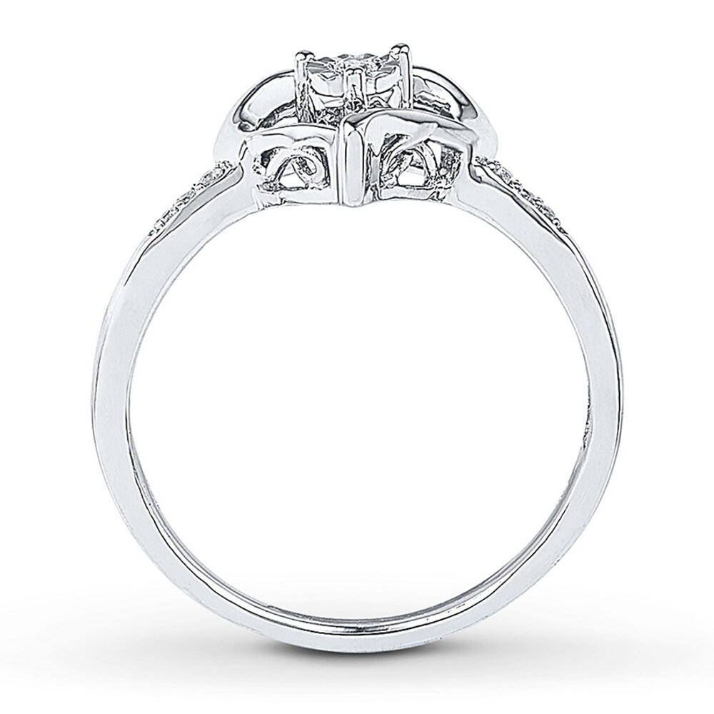Diamond Heart Ring 1/20 ct tw Round-cut Sterling Silver 9rnMbZCw Diamond Heart Ring 1/20 ct tw Round-cut Sterling Silver 9rnMbZCw