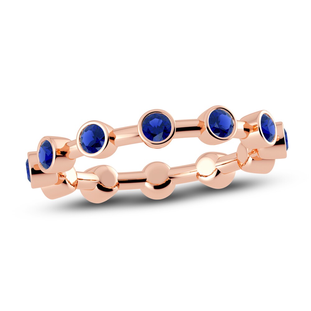 Juliette Maison Natural Blue Sapphire Ring 10K Rose Gold 9rouSHPM Juliette Maison Natural Blue Sapphire Ring 10K Rose Gold 9rouSHPM