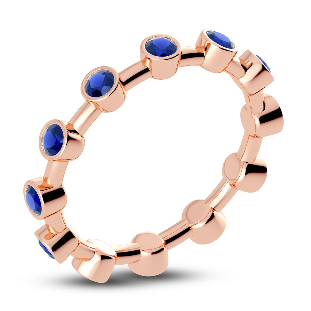 Juliette Maison Natural Blue Sapphire Ring 10K Rose Gold 9rouSHPM Juliette Maison Natural Blue Sapphire Ring 10K Rose Gold 9rouSHPM