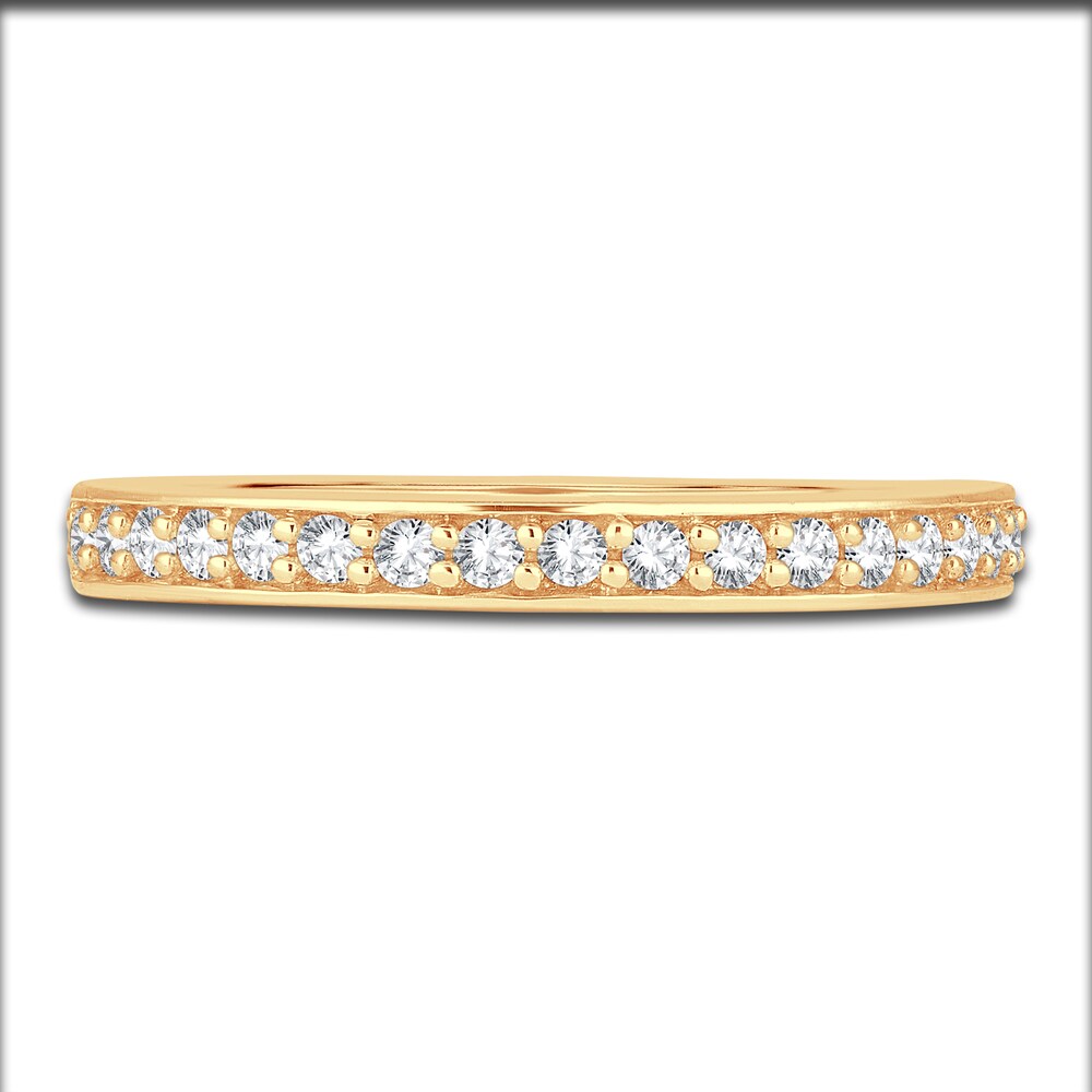 Diamond Wedding Band 1/4 ct tw Round 14K Yellow Gold 9vzCcMKG